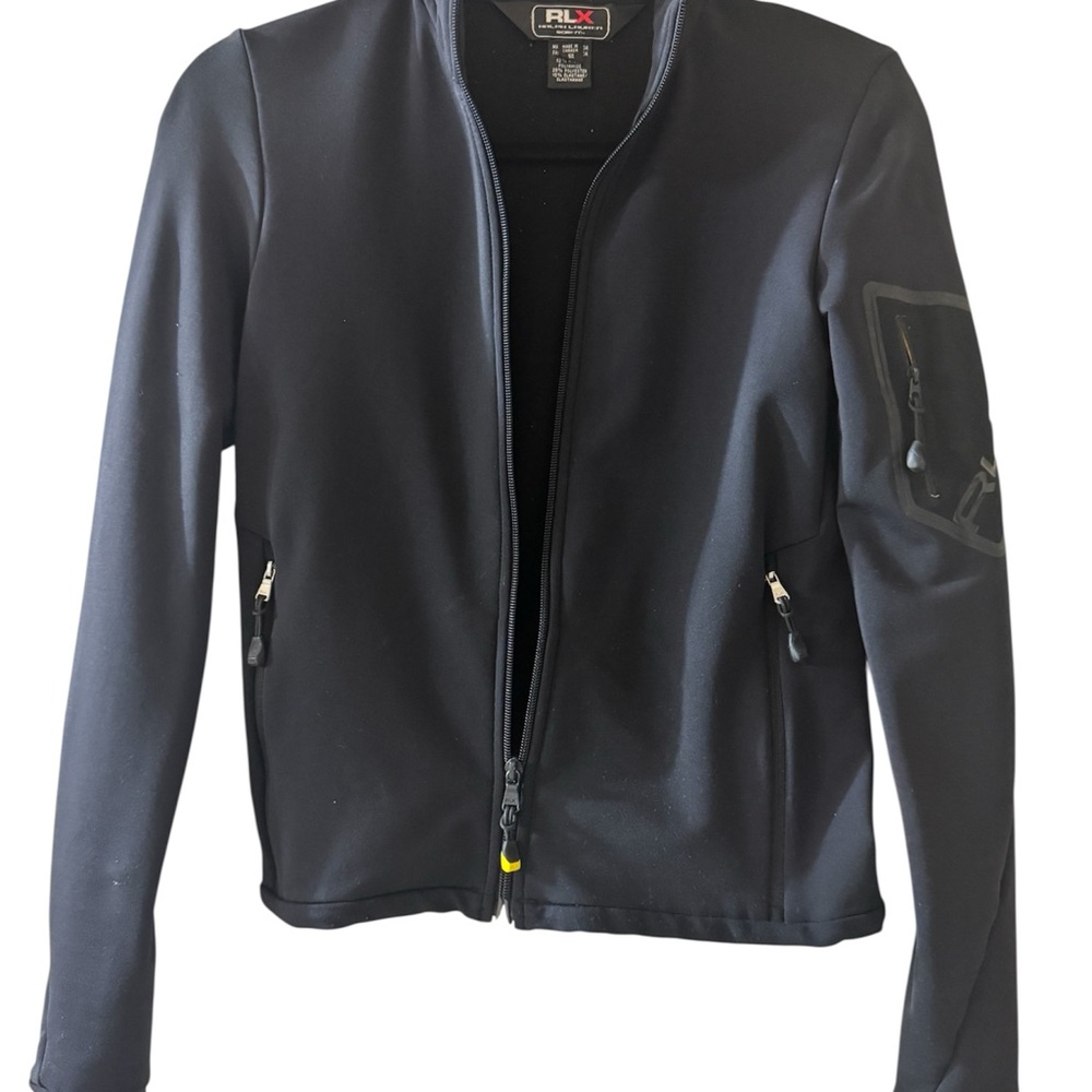 RLX Ralph Lauren black softshell jacket size S, designer lightweight jacket